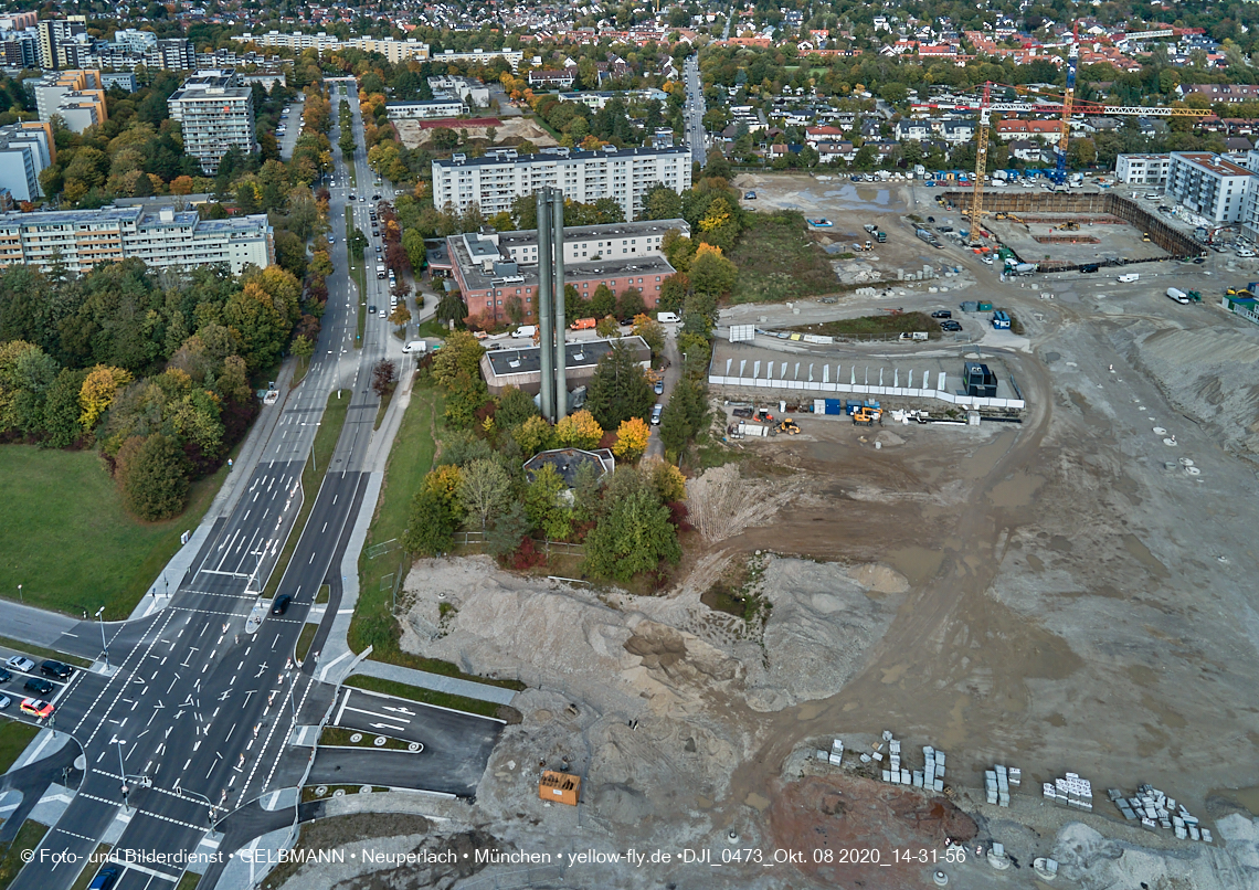 08.10.2020 - Baustelle Alexisquartier und Umgebung in Neuperlach 08.10.2020 - Baustelle Alexisquartier und Umgebung in Neuperlach